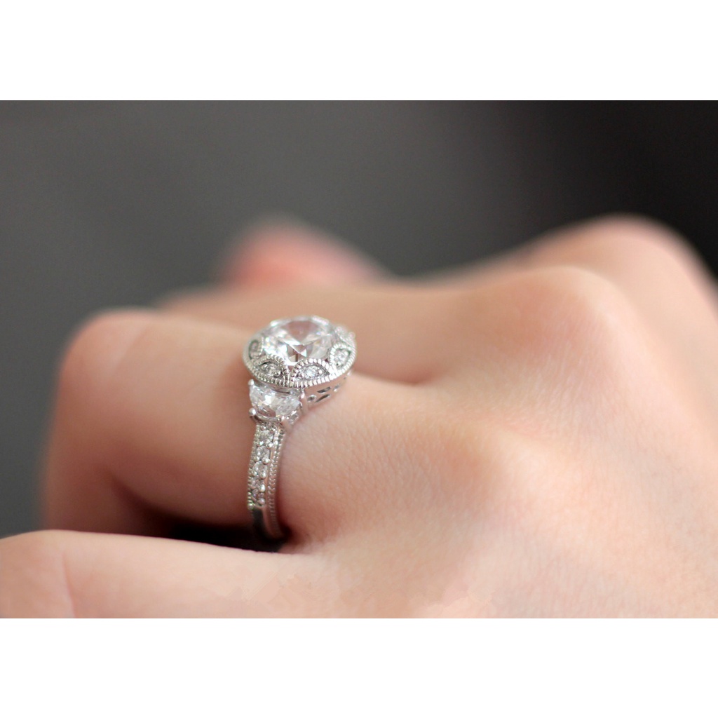 Cincin Sterling Silver 925 Model Bulan Sabit Untuk Wanita Ccb35