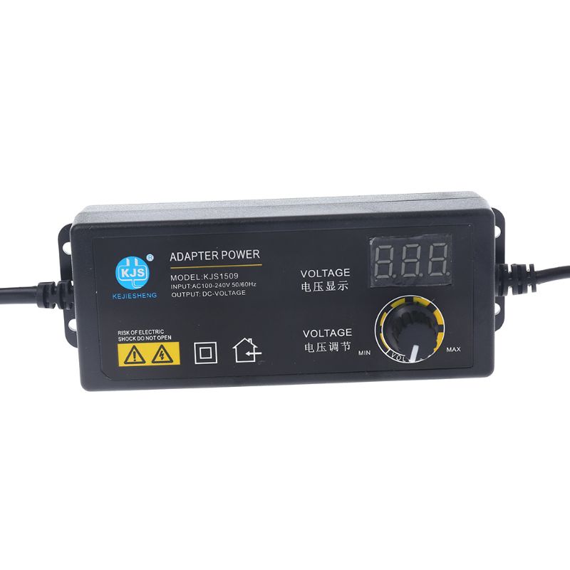 Btsg Adaptor Daya Adjustable Dengan Display Screen AC100V-240V Ke DC3.8V-37V EU Plug