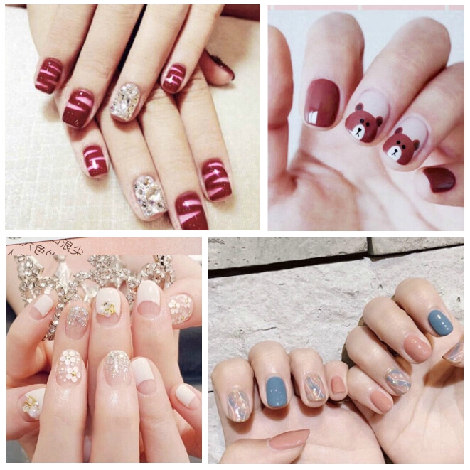 14Pcs / Set Stiker Kuku 3D Nail Sticker Motif  Nail Sticker  Cat kuku Nail Stickers Stickers nail art Fake nails Art stickers