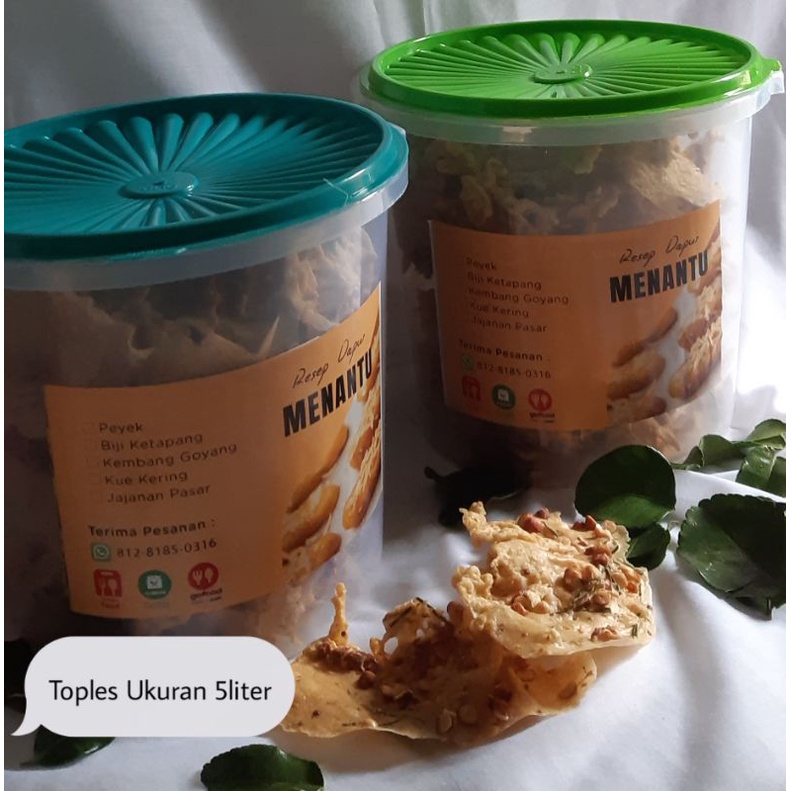 

Peyek kacang tanah Toples 5 liter