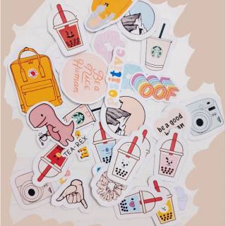 [1 biji] Aesthetic Sticker / Custom / Stiker Estetik lucu / BT21 [BACA