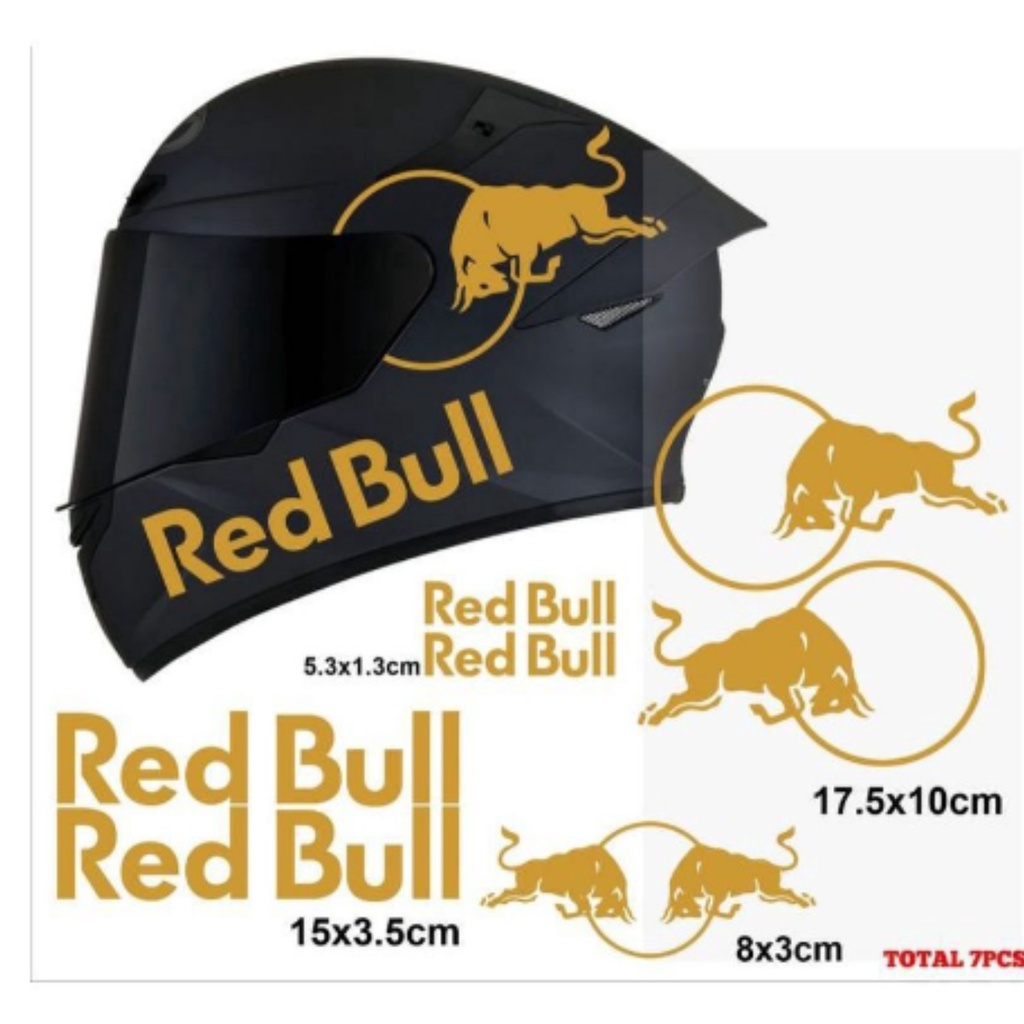 STICKER HELM RED BULL