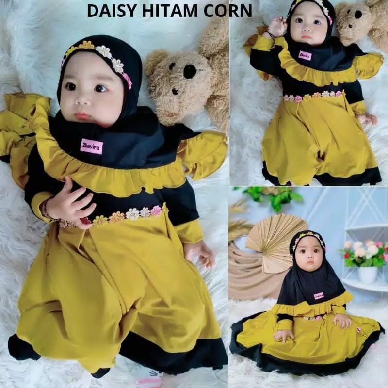 Gamis Anak Bayi Syar'i / gamis Setelan Bayi / Gamis Bayi Usia 0-1 Tahun / Gamis Bayi Set Hijab / gam