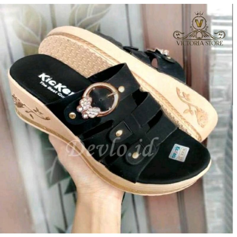 Sandal Wedges Wanita Kickers Sandal Wanita Kikinian Terlaris Sandal Sendal Wanita Terbaru 2022