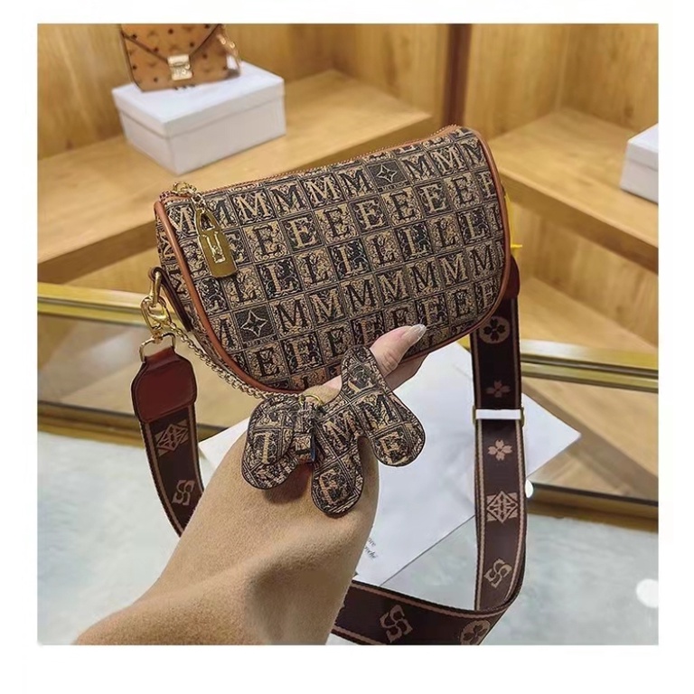 BJ62226 - BROWN/LEOPARD/M - TAS SLEMPANG CROSSBODY WANITA FASHION IMPORT MODIS ELEGAN TERMURAH TERLARIS TERBARU BAGSTORE JAKARTA TAS BATAM ZC2226