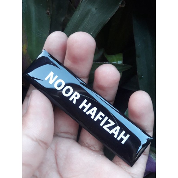Nametag/nama dada magnet/name tag/nama dada/nametag magnet/nametag peniti resin-HITAM FULL