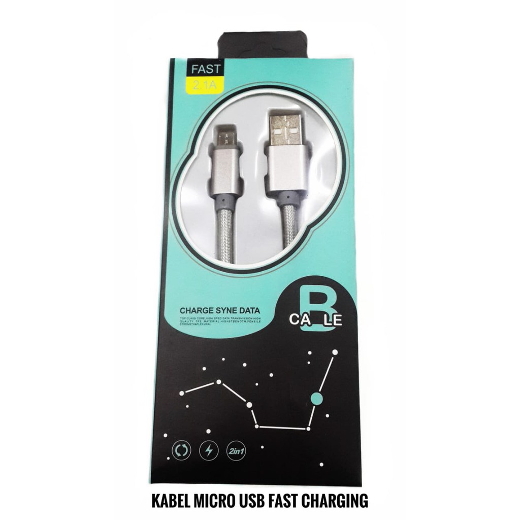 KABEL DATA USB FAST CHARGING KEPALA MICRO USB