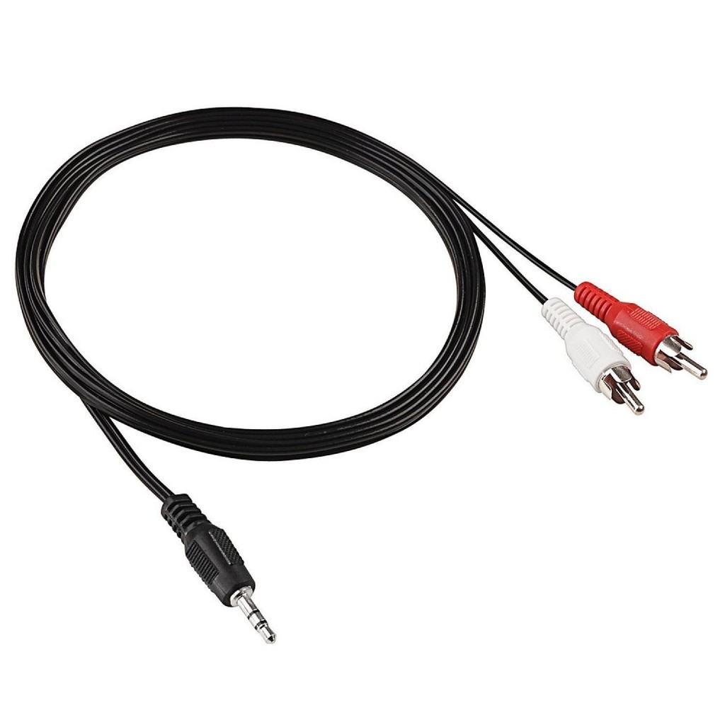 HiFi Good Quality Jack 3.5mm Stereo to RCA Male Audio Cable 1m ( Mughnii )