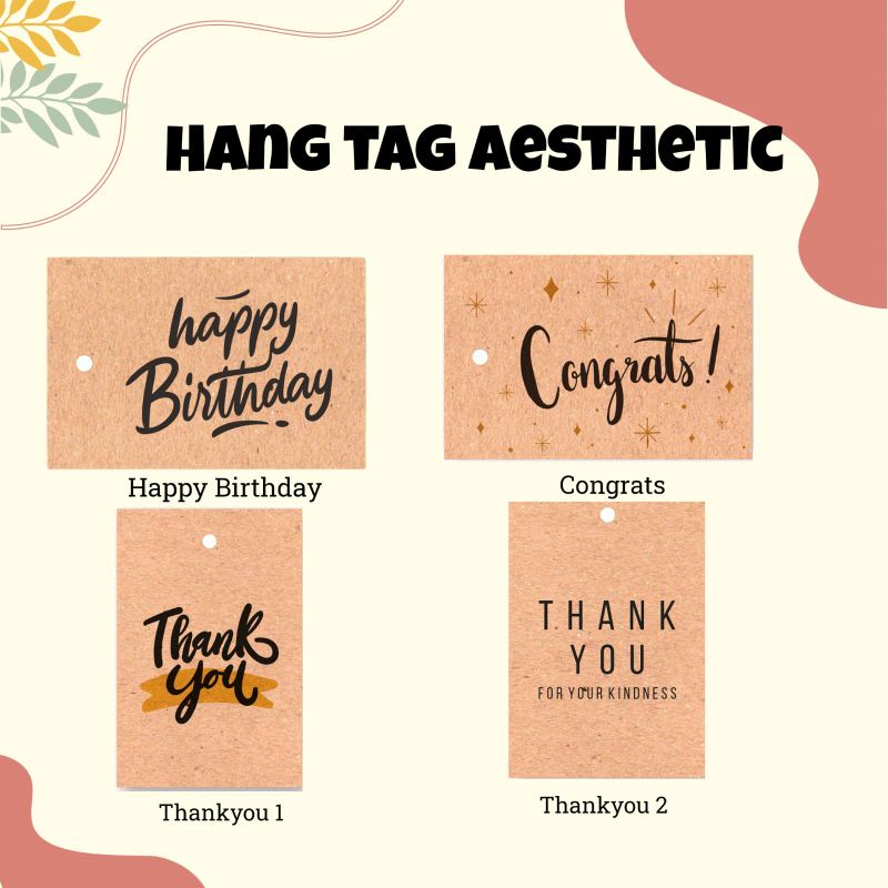 

HANG TAG VINTAGE LABEL THANK YOU | CONGRATS | HAPPY BIRTHDAY