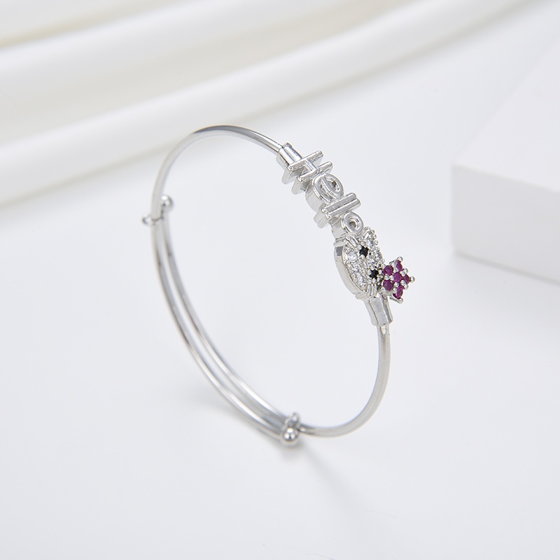 gelang titanium anak wanita anti karat silver emas muda bayi couple asli rantai selamanya korea mura magnet sahabat  58b