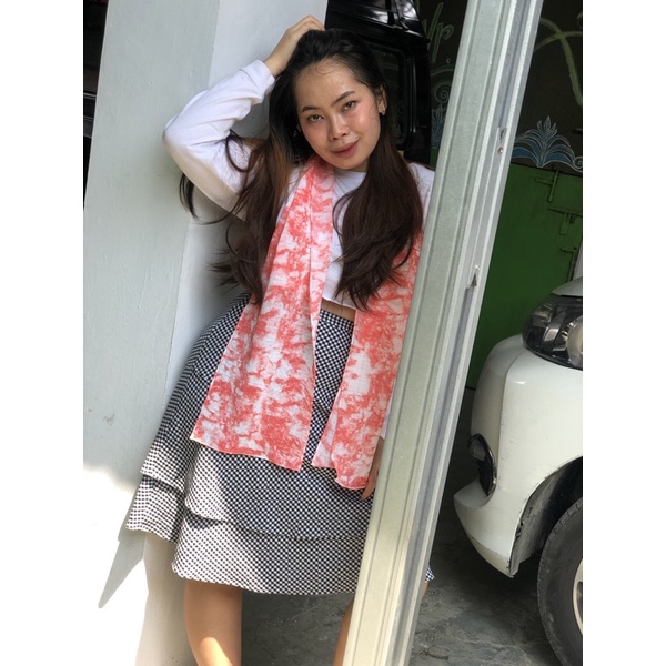 01-20 SYAL Motif Wanita Leher Fashion Batik Neckscarf-LONG 08