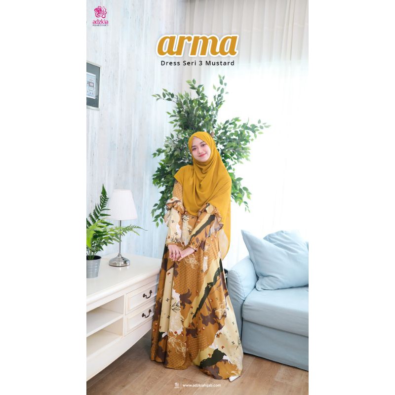 ARMA DRESS SERI 3 MUSTARD By ADZKIA HIJAB