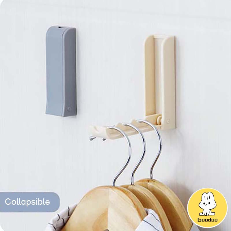 Kait Lipat Dinding Gantungan Ajaib Magic Hanger Wall Folding Hook  Tempel Hanger Baju Gantungan Baju Ajaib -Doo