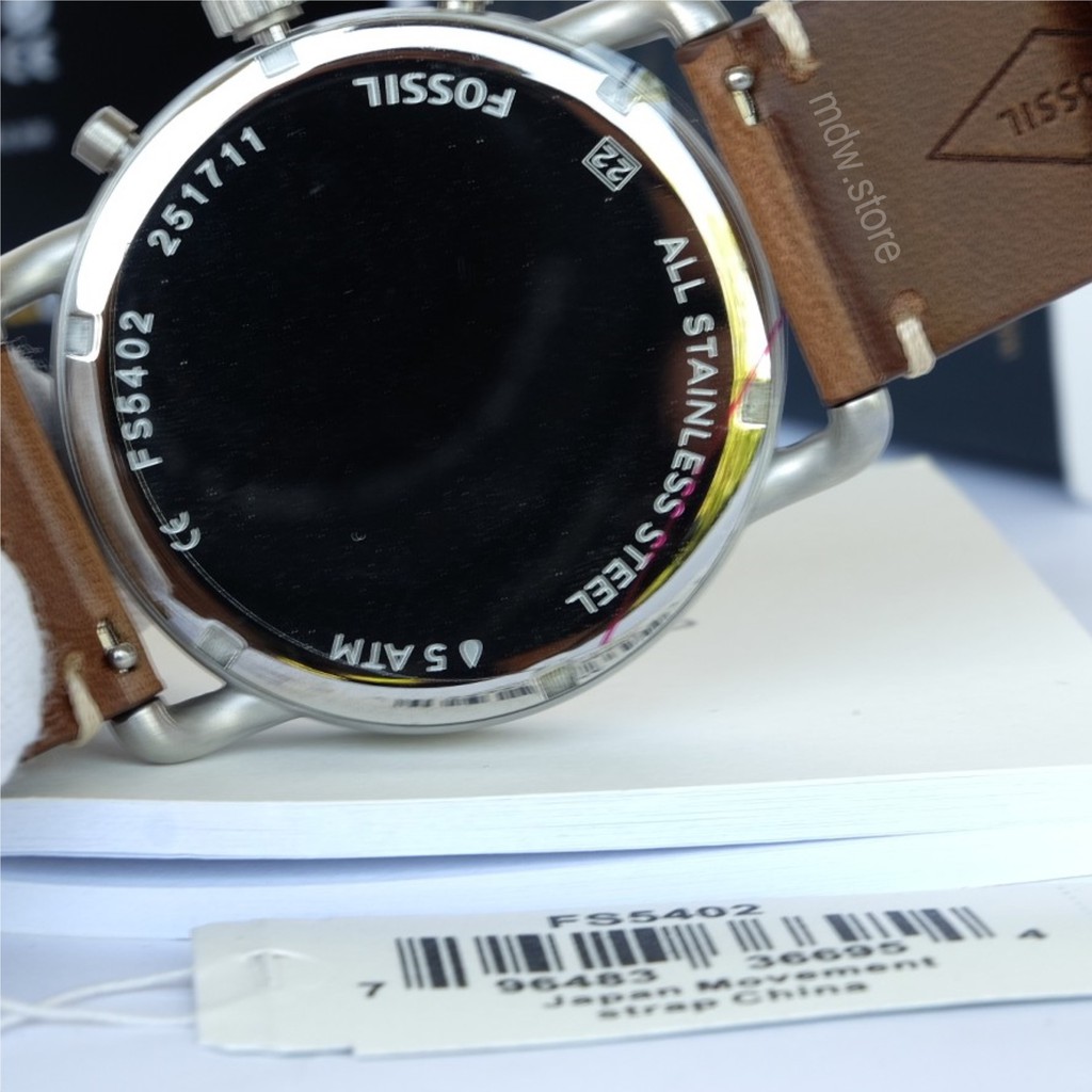 Fossil Mens The Commuter Chronograph Original Fs5402 Fs 5402 Jam Tangan Pria Shopee Indonesia