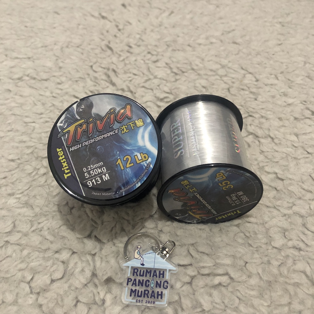 Senar Pancing TRIXSTER Trivia Clear Putih Bening Tali Anti Keriting Nilon Nylon Tali Benang Alat Pan