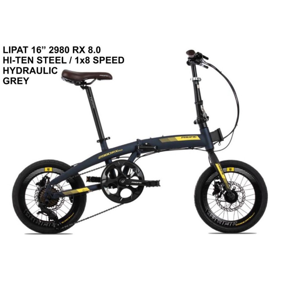 Kargo Sepeda Lipat Pacific STEEL 2980 RX 8.0 1x8SP MD 16 Inch Garansi SNI-1