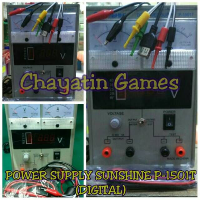 POWER SUPPLY HP / PONSEL MERK SUNSHINE TYPE P-1501T (DIGITAL)