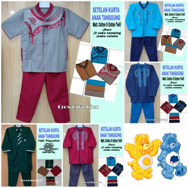 SETELAN KURTA ANAK LAKI TERBARU 1 SERI ( 3 PCS ) *COD√