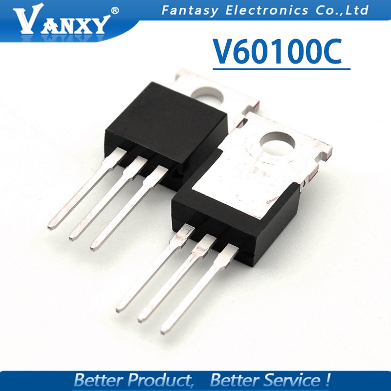 (Siap, Tersedia) 5PCS V60100C TO-220 V60100 TO220 Paketan Schottky diode common Katode 60A 100V Asli authentic