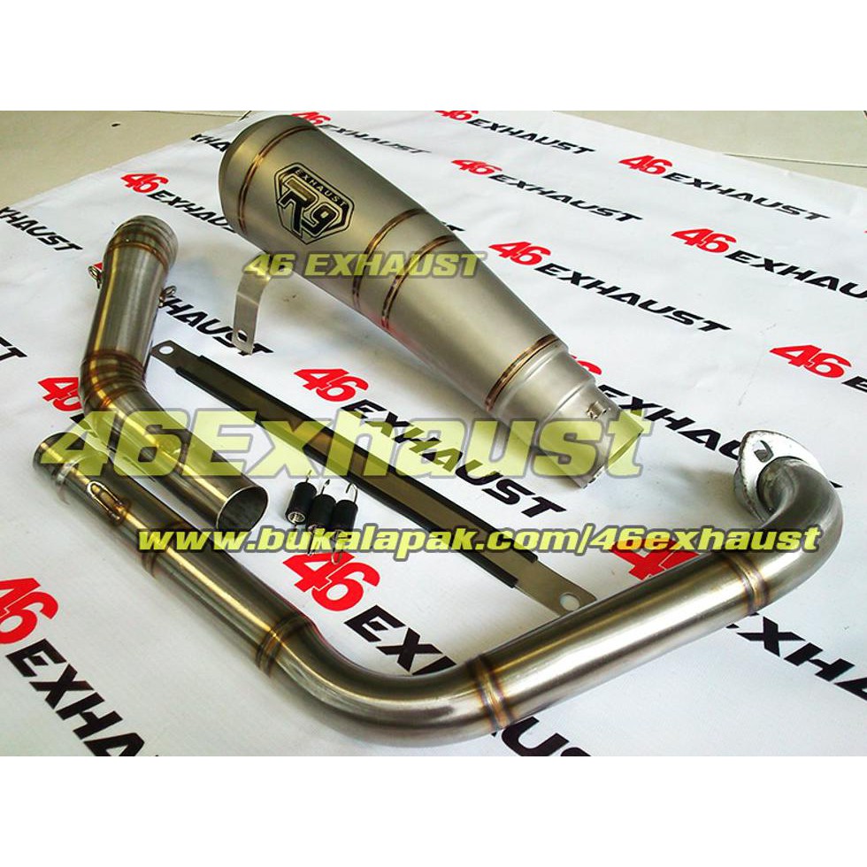 LJK Knalpot Racing CUSTOM R9 GP SERIES Titanium SB Vixion Byson R15 Xabre K45 CBR150R CB150R Tiger