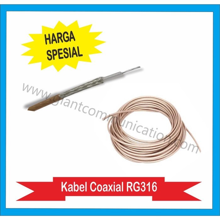 Kabel Coaxial Teflon RG316 RG 316 RG-316 Dengan Kualitas Tinggi Cable