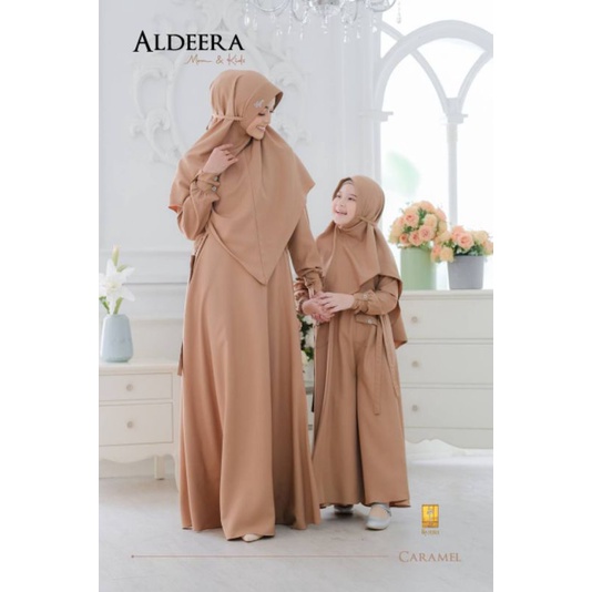 Gamis couple aldeera by Nararya // Gamis moms and kids couple // gamis polos ibu dan anak viral