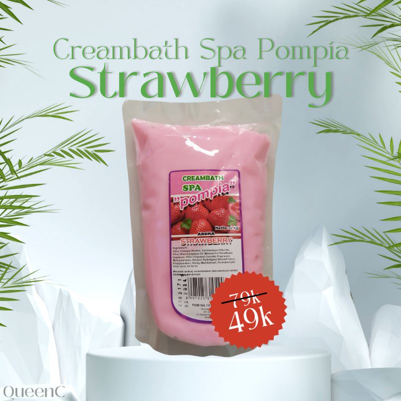 Pompia - Creambath Spa Strawberry 1kg Produk Salon Rambut Rontok