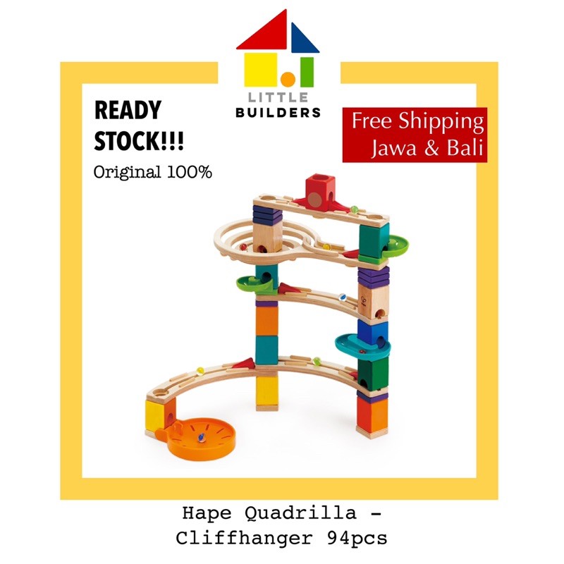hape quadrilla cliffhanger marble run