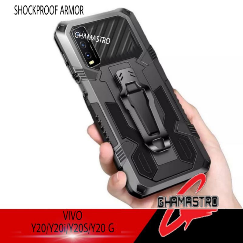 CASE VIVO Y12S KICKSTAND SHOCKPROOF ARMOR HEAVY FULL BODY