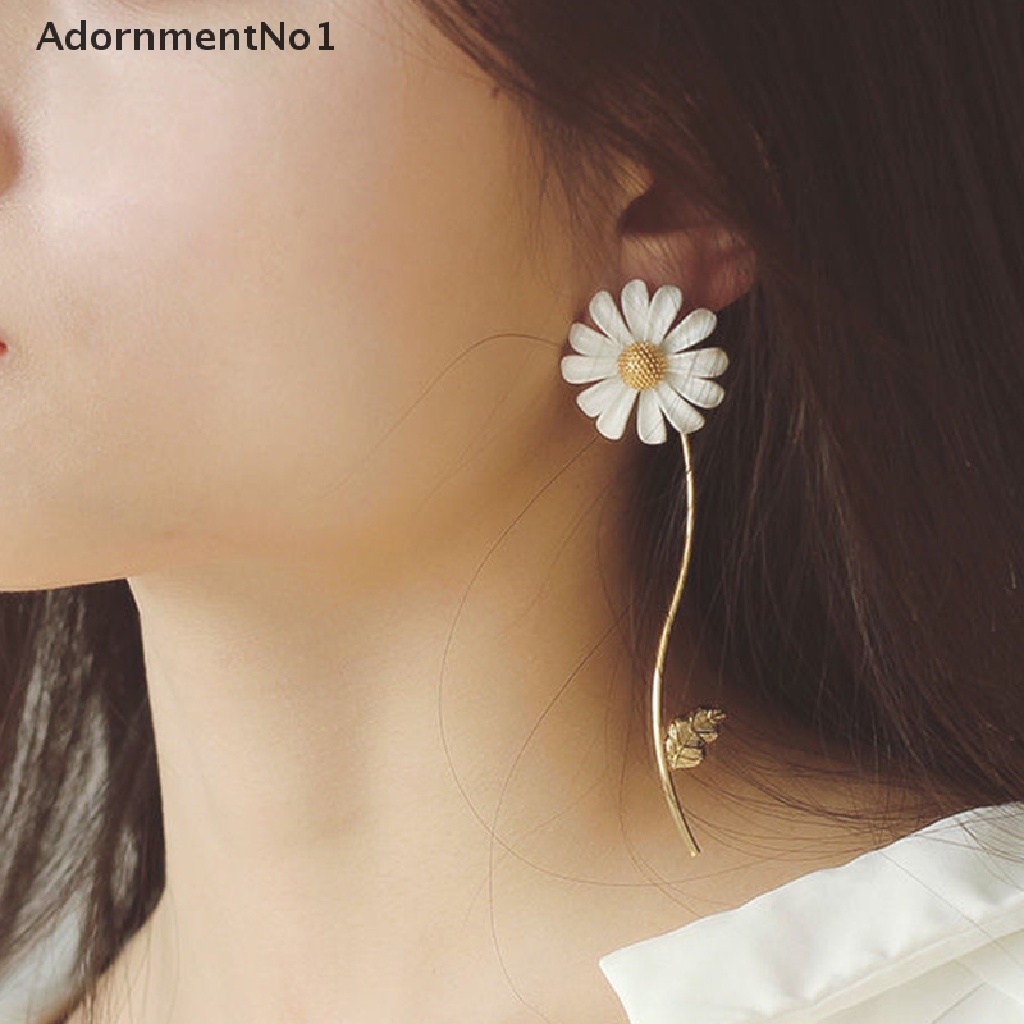 (AdornmentNo1) Cincin Terbuka Adjustable Gaya Boho Motif Bunga Daisy Untuk Perhiasan Wanita