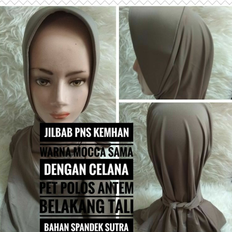 JILBAB PNS KEMHAN MOCCA BELAKANG TALI