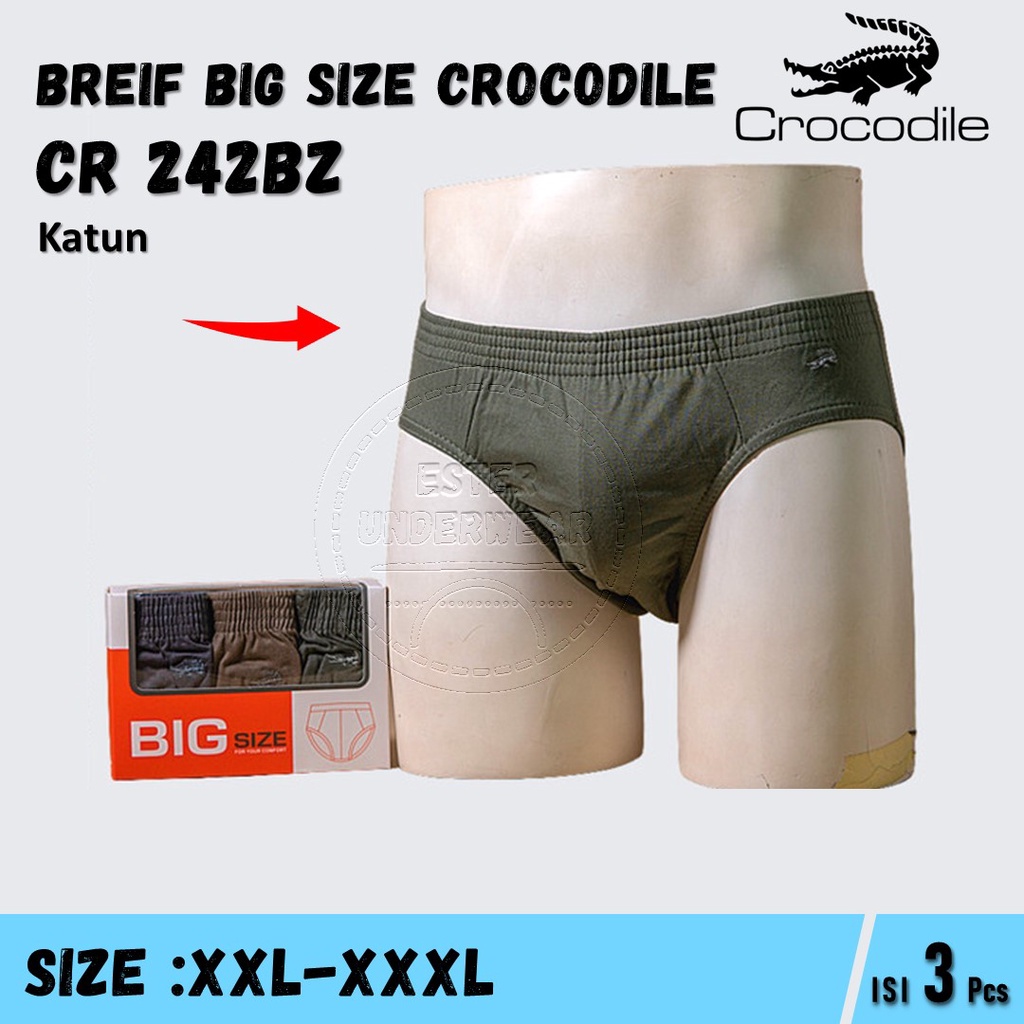 Celana Dalam Pria Crocodile Big Size CR 242 BS ISI-3Pcs/Pack