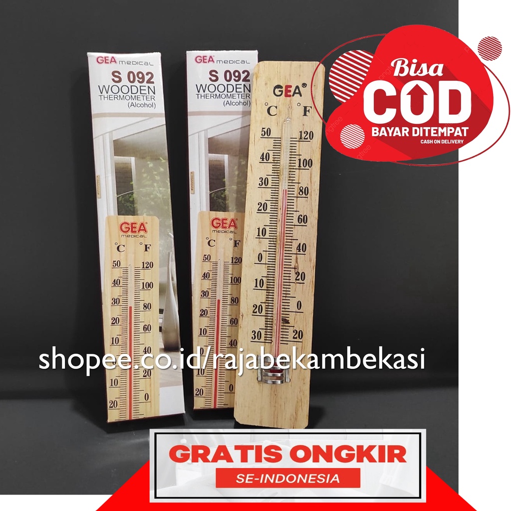 THERMOMETER TERMOMETER RUANGAN KAYU GEA MANUAL GEA S-092