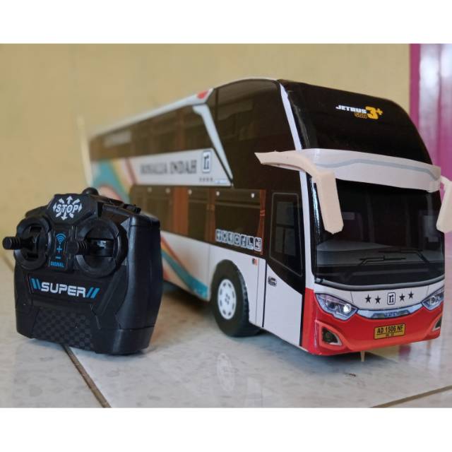 Miniatur BUS PO ROSALIA INDAH SDD Full Lampu dan Remot Conttrol