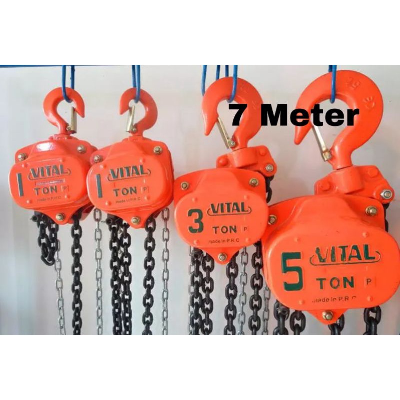 chain block 3 ton 7  meter takel manual vital