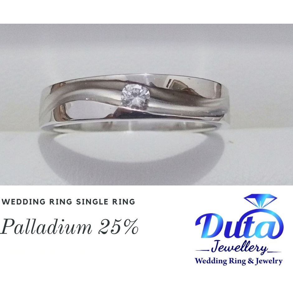 Cincin Palladium 25% Cincin Kawin Cincin Nikah Cincin Tunangan Cincin Single Pria