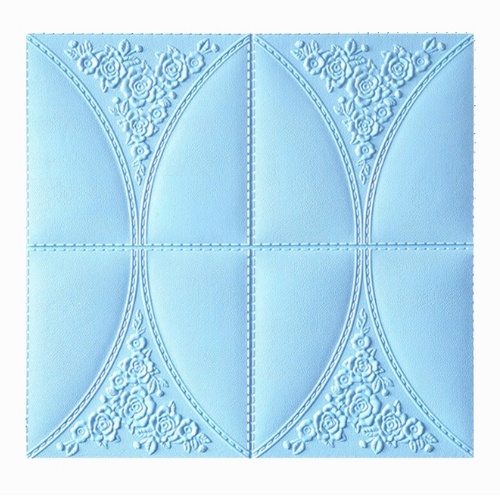 [COD] Wallpaper Dinding Stiker Wallfoam 3D Sticker Dekorasi Kamar Rumah Murah [Seri L] Bunga-BIRU