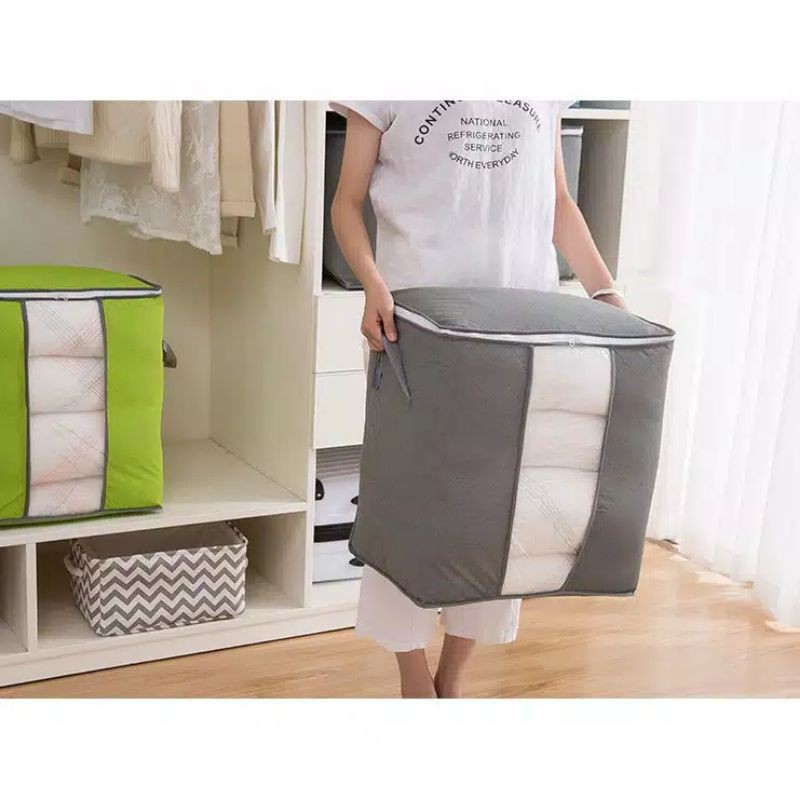 STORAGE BAG MULTIFUNGSI TEMPAT PENYIMPANAN BAJU SELIMUT DLL-BERDIRI