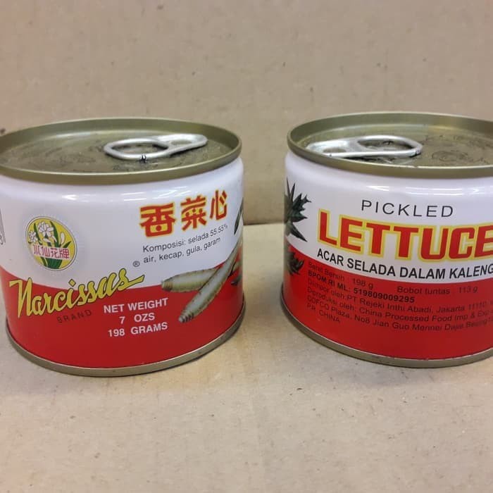 

Pickled Lettuce / Caisim Kaleng / Acar Selada Merk Narcissus