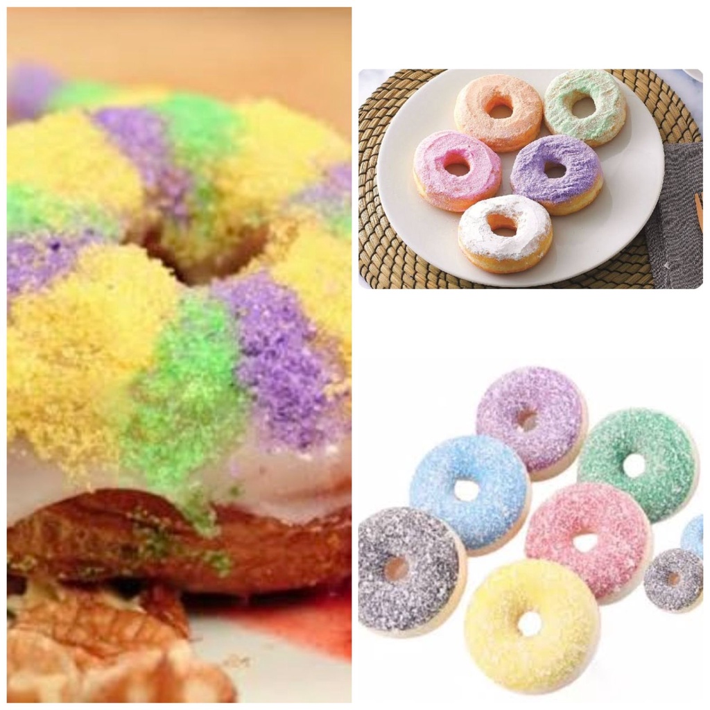

Gula Dingin Warna Warni 250gr HALAL / Gula Donat Mint / Dusting Sugar Donut REPACK