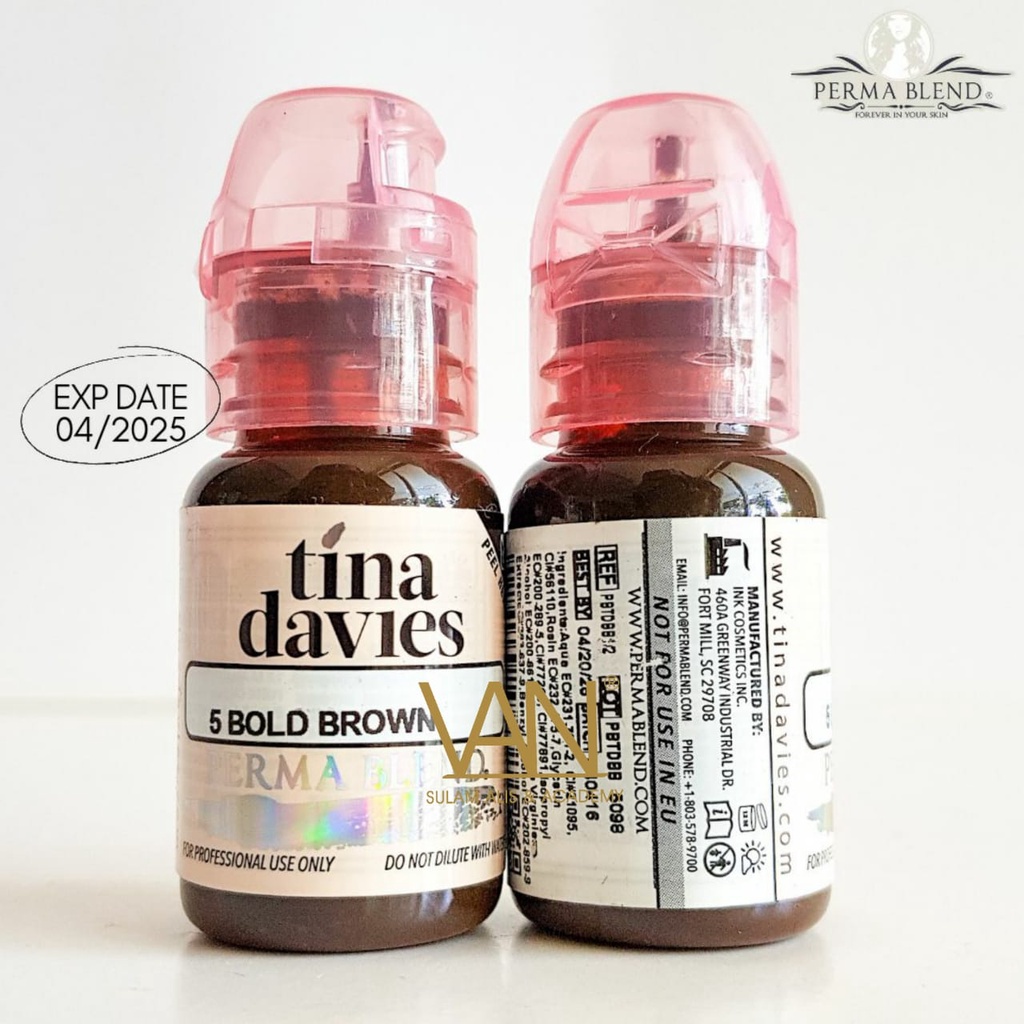 TINTA SULAM ALIS ORIGINAL PERMABLEND TINA DAVIES MADE IN USA BOLD BROWN 15 ML