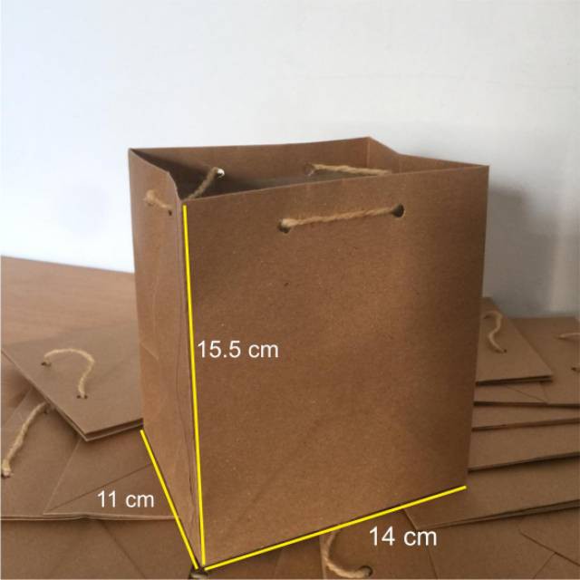 

PAPERBAG MURAH SESHOPEE PAPERBAG COKLAT PAPERBAG POLOS CRAFT UKURAN 14x11x15.5 cm