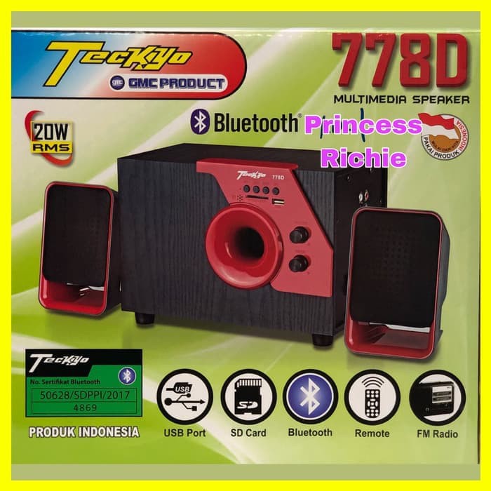 Speaker Bluetooth GMC Teckyo 778D   Merah