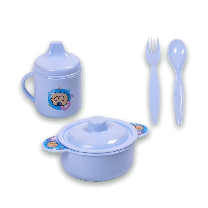 TEMPAT MAKAN SET mangkok+tutup-cangkir+tutup-sendok garpu  LUSTY BUNNY