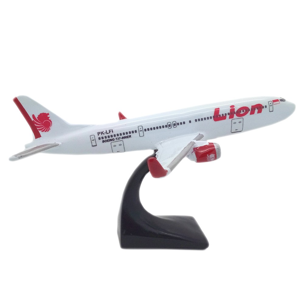 Miniatur Pesawat Terbang Lion Air 20x17x12cm - Fiber Glass