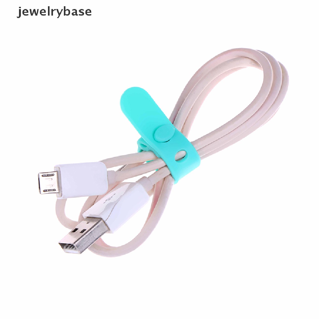 (jewelrybase) 4pcs Penggulung Kabel Bahan Silikon