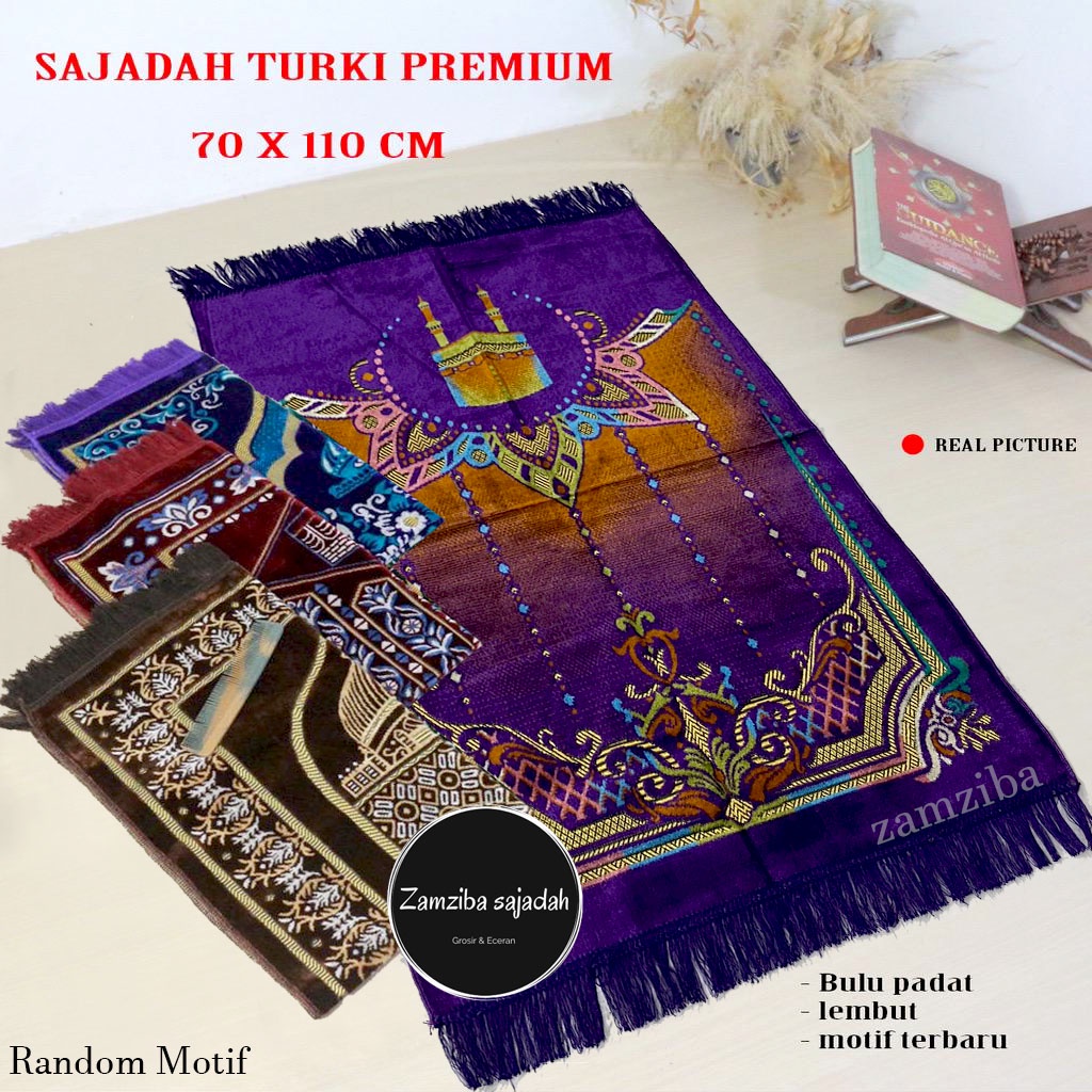 Sajadah Tebal Turki Bulu Premium Dijamin Halus Ukuran Dewasa 70x110cm ZamzibaSajadah