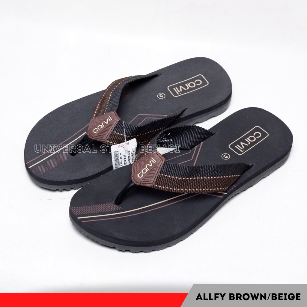 Sandal Pria Carvil Original Anti Air Sendal Jepit Karet Lelaki Laki Cowok Gunung Outdoor Dewasa