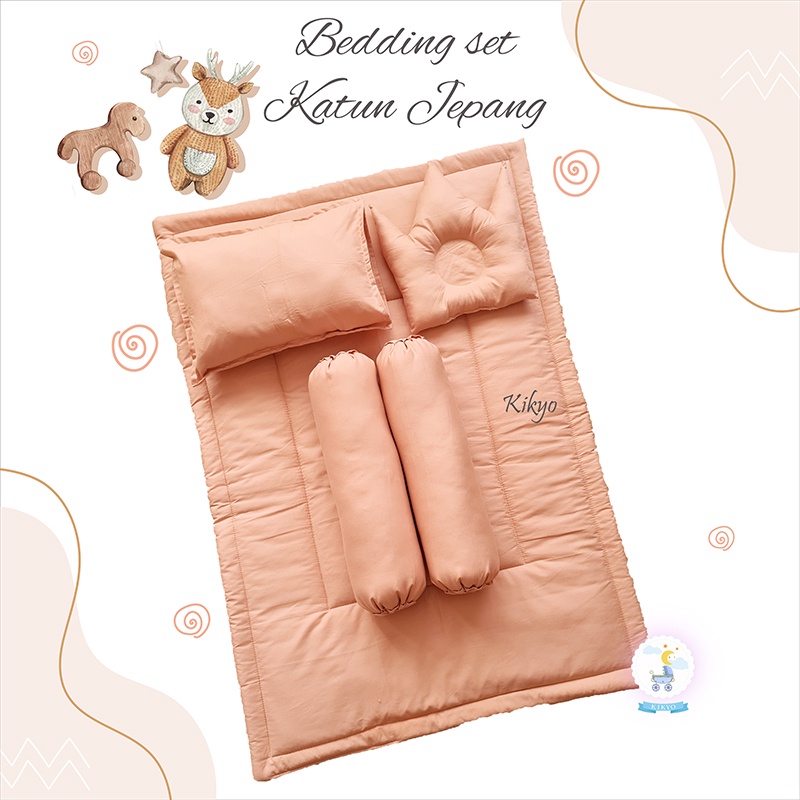 Bedding set baby milk chocolate katun jepang / baby set bayi katun jepang / bedding baby katun jepang