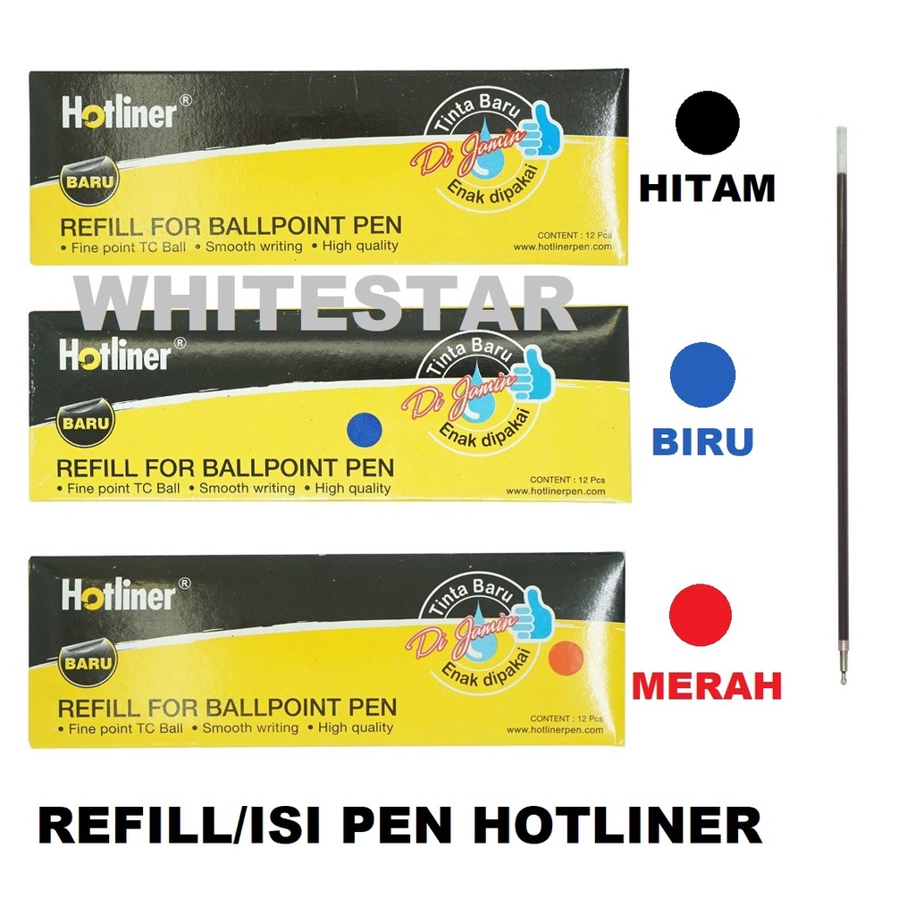 

isi / refill pulpen / bolpen hotliner pen / ballpoint (pack)